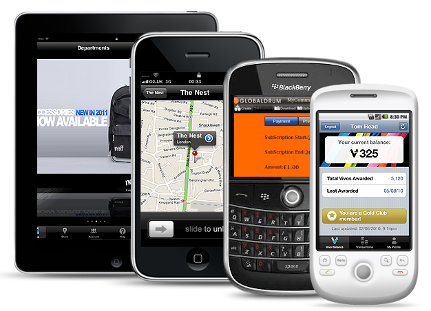 iPhone ,BlackBerry, iPad & Android Applications development